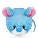 Брелок - Мышка голубая - 6см