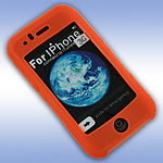 Чехол для Apple iPhone 3G силиконовый - оранжевый